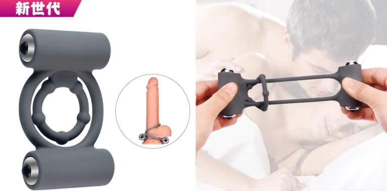 Utiui ペニスリング コックリング 電動 ダブルローター付き男性用 医用 シリコン 良質な伸縮性
