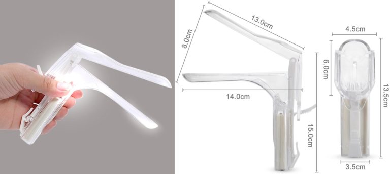 Enlove 膣鏡 膣拡張 膣内観察 クスコ 開発 大人のおもちゃ LEDライト付き SMプレイ SM調教 プラスチック製 2個セット