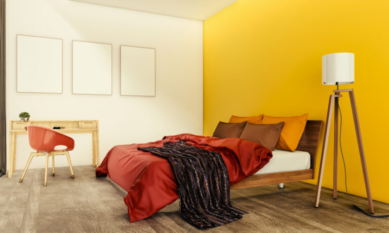 黄色い寝室